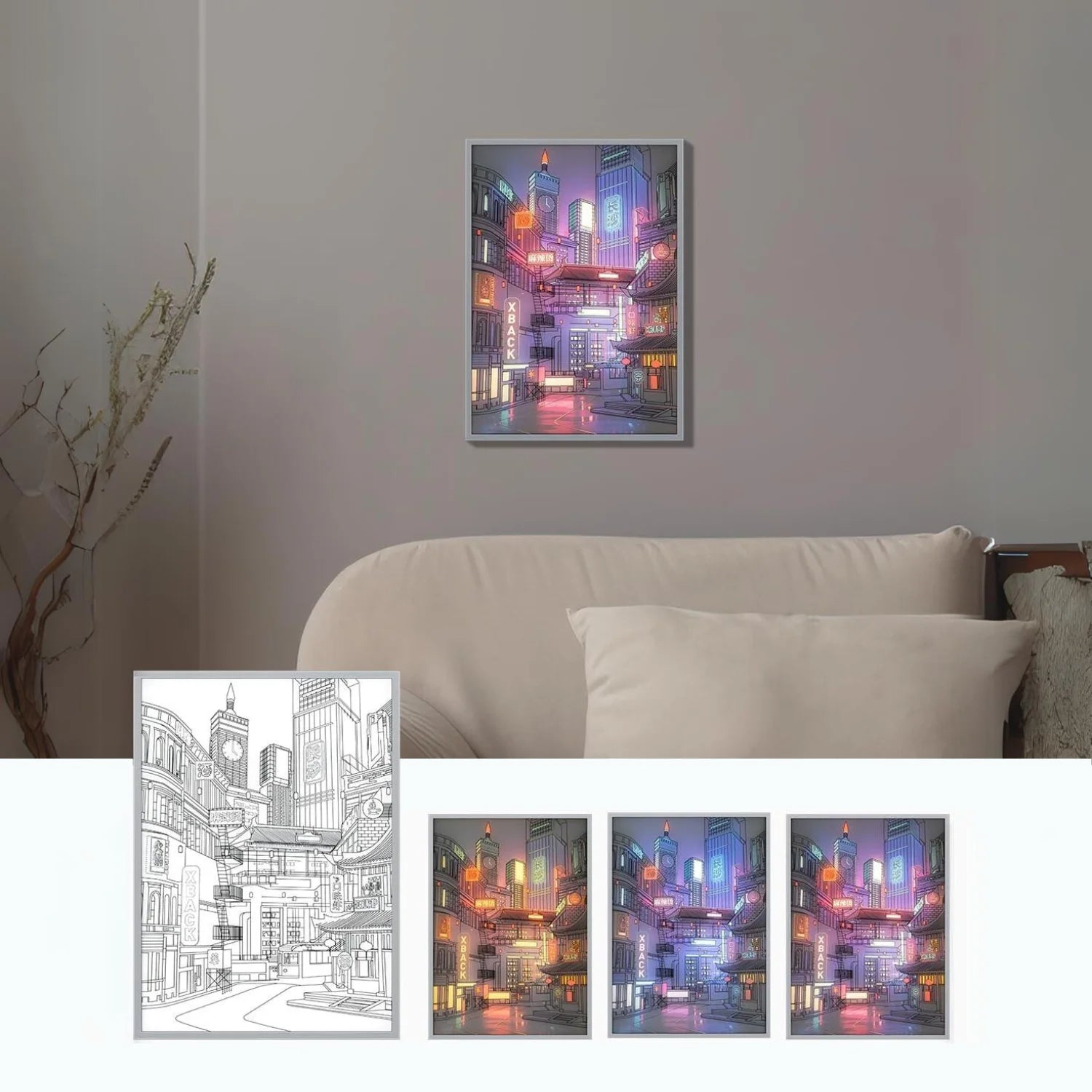 Anime LED Beautiful City Night View Light Painting Tayler Picks
